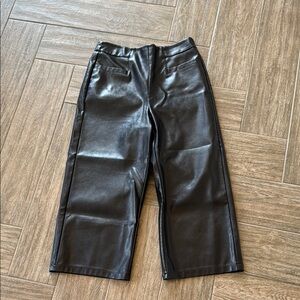 Black Faux Leather Pants Sz 2